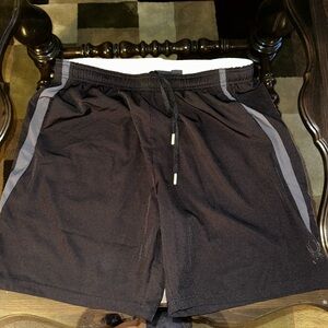 Spyder brand gym shorts, size large, black color